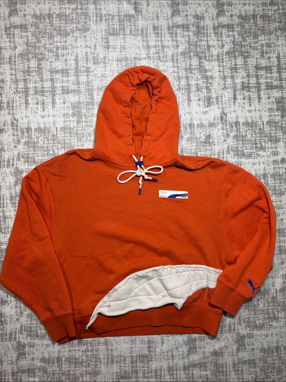 Puma x Roaringwild Hoodie Limited Edition collab Orange White sz M 21X23.5PTP